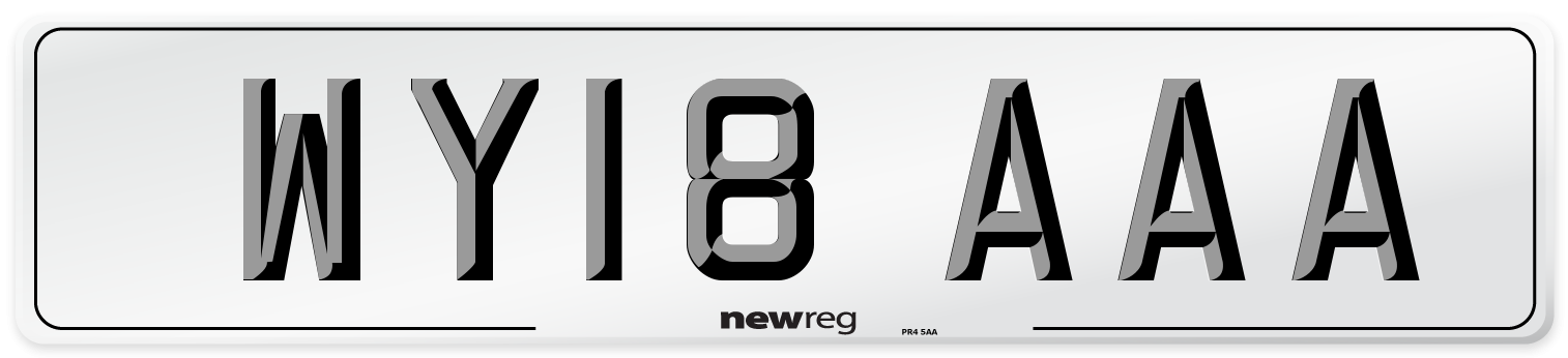 WY18 AAA Number Plate from New Reg